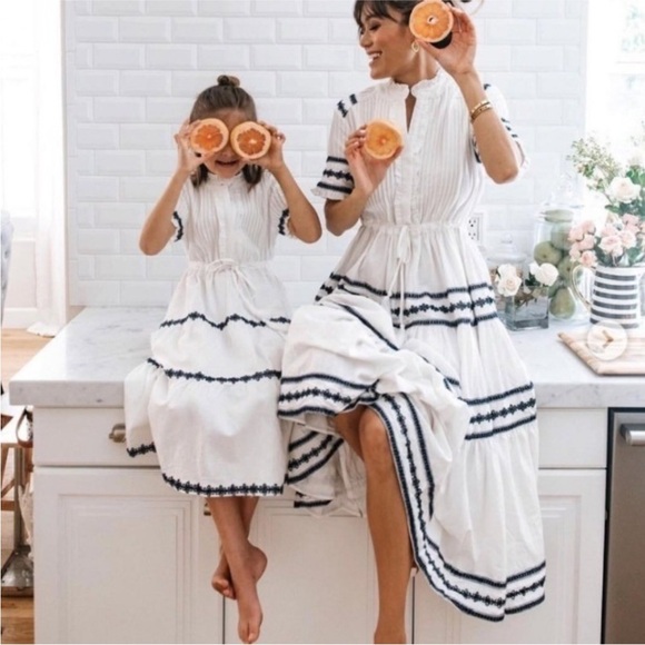 NEW Ivy City SANTORINI Embroidered Maxi Dress Ruffle Tiered Cottagecore SMALL - Picture 9 of 9